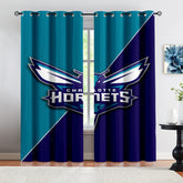 Charlotte Basketball Hornets Blackout Curtains Drapes For Window Treatment Set